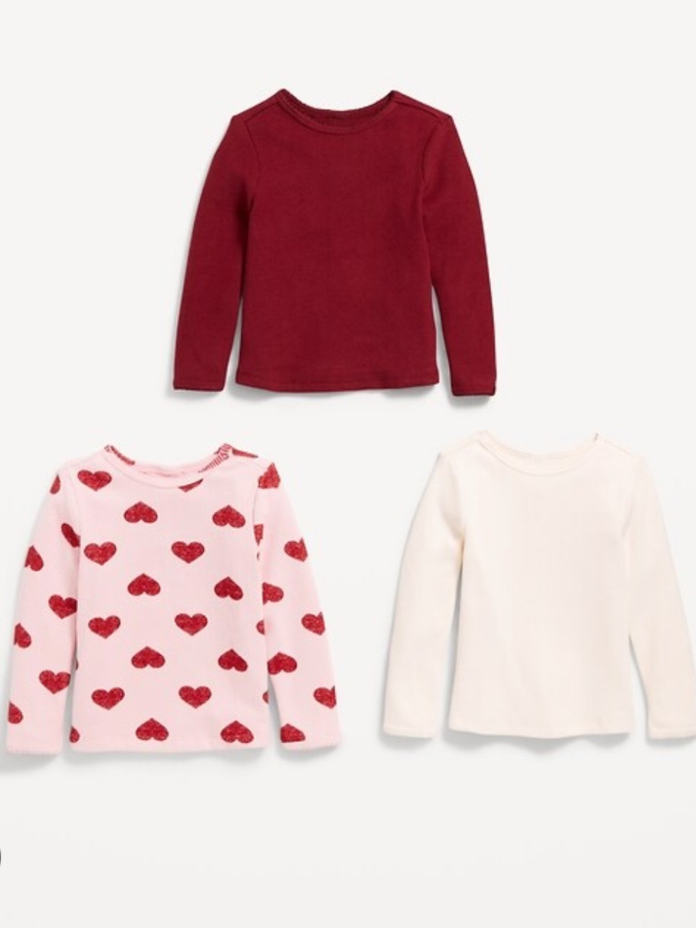 Old Navy Long-Sleeve Waffle-Knit T-Shirt 3-Pack for Toddler Girls